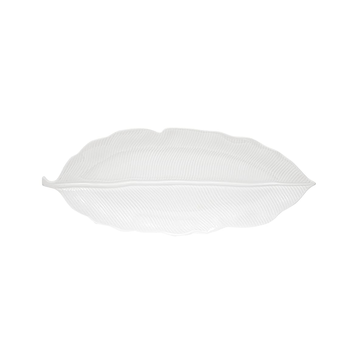EASY LIFE Leaves Ciotola Coppa Foglia 39x16cm Porcellana Bianco