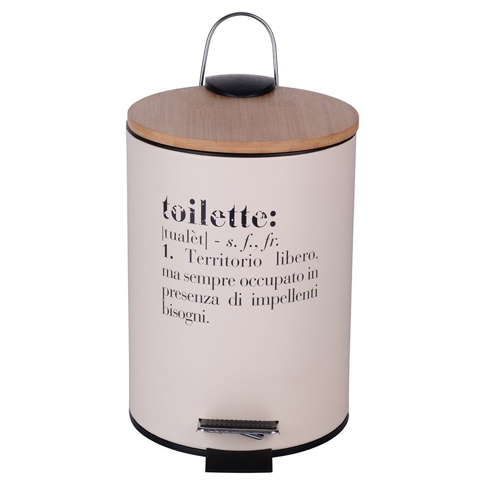 VILLA D'ESTE HOME TIVOLI Victionary Toilette Pattumiera 3L con Coperchio Bamboo