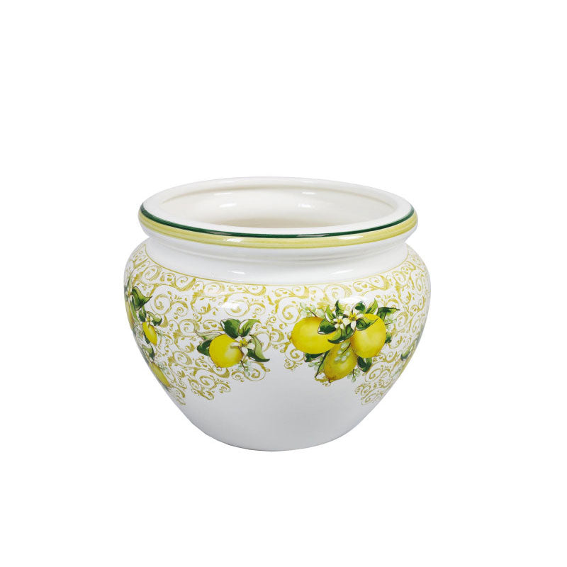 BRANDANI Limoni Caspo' Vaso Portavaso Portapianta 39x29cm Ceramica