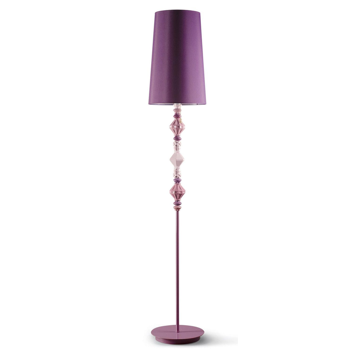 LLADRO' Lampada da Terra Belle De Nuit II Rosa 181x32cm Porcellana