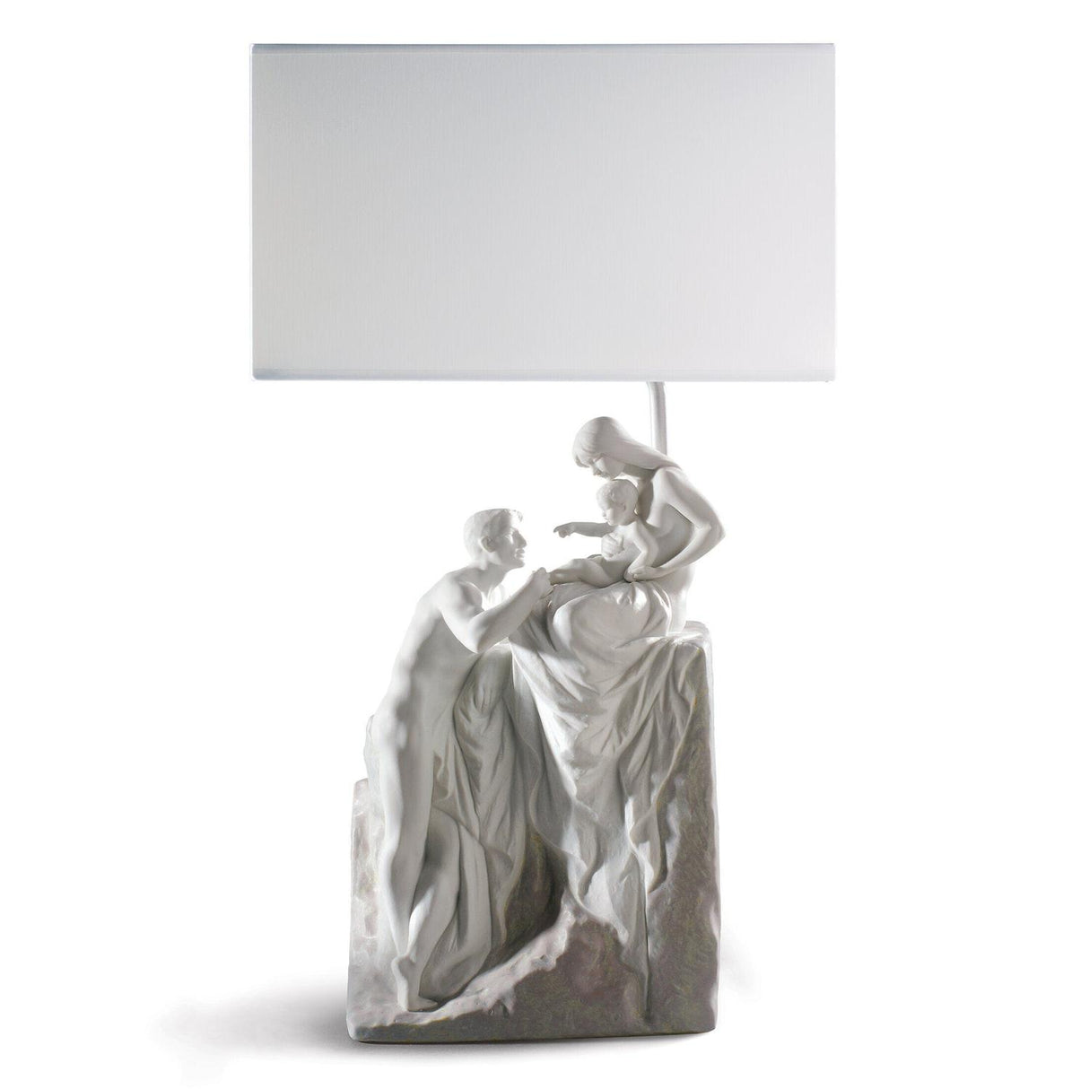 LLADRO' Lampada da Tavolo Famiglia 63x35cm Porcellana