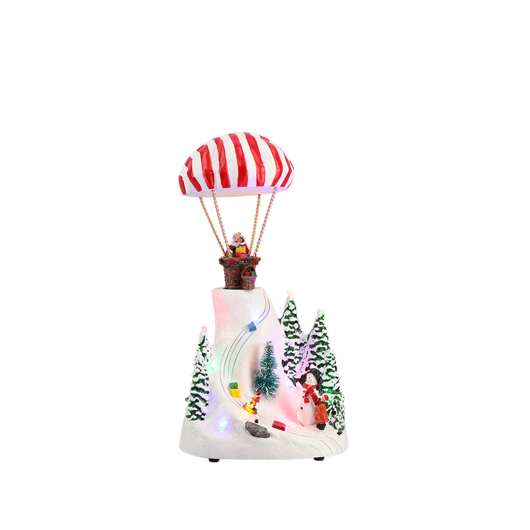 TIMSTOR Villaggio Scena Paesaggio di Natale Animato Decorazione Natalizia 35cm LED