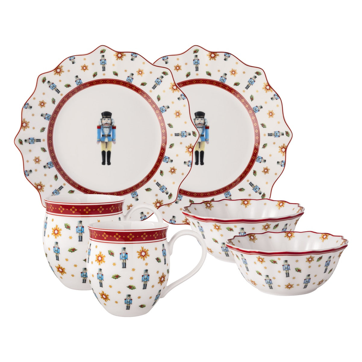 VILLEROY & BOCH Toy's Delight Set da Colazione 6 Pezzi Schiaccianoci Porcellana