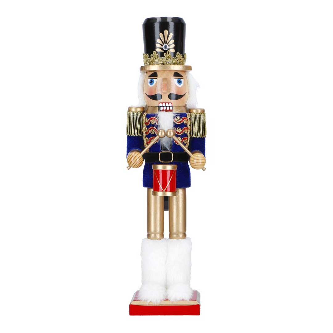 TIMSTOR Soldatino Schiaccianoci di Natale con Tamburo 38cm in Legno