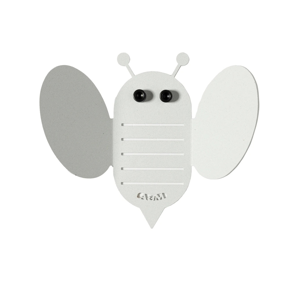 ARTI & MESTIERI Set Ganci Appendiabiti Bee 2 Pezzi Bianco Marmo 13,4x16,3cm