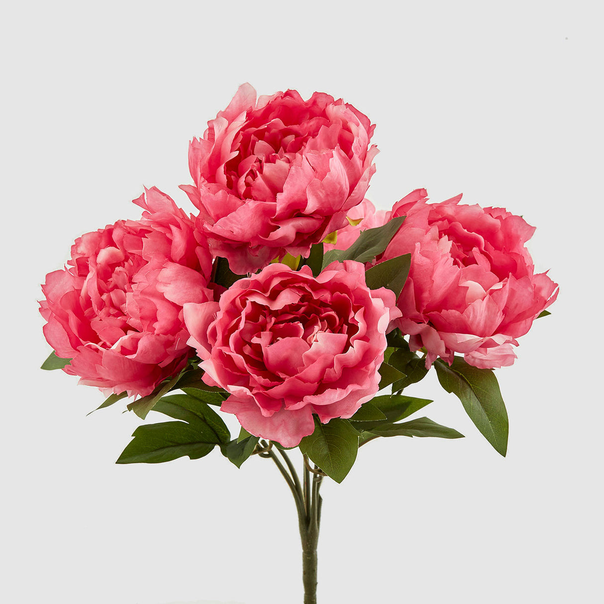 EDG Enzo De Gasperi Mazzo Peonie Artificiali 5 Fiori 48cm Rosa
