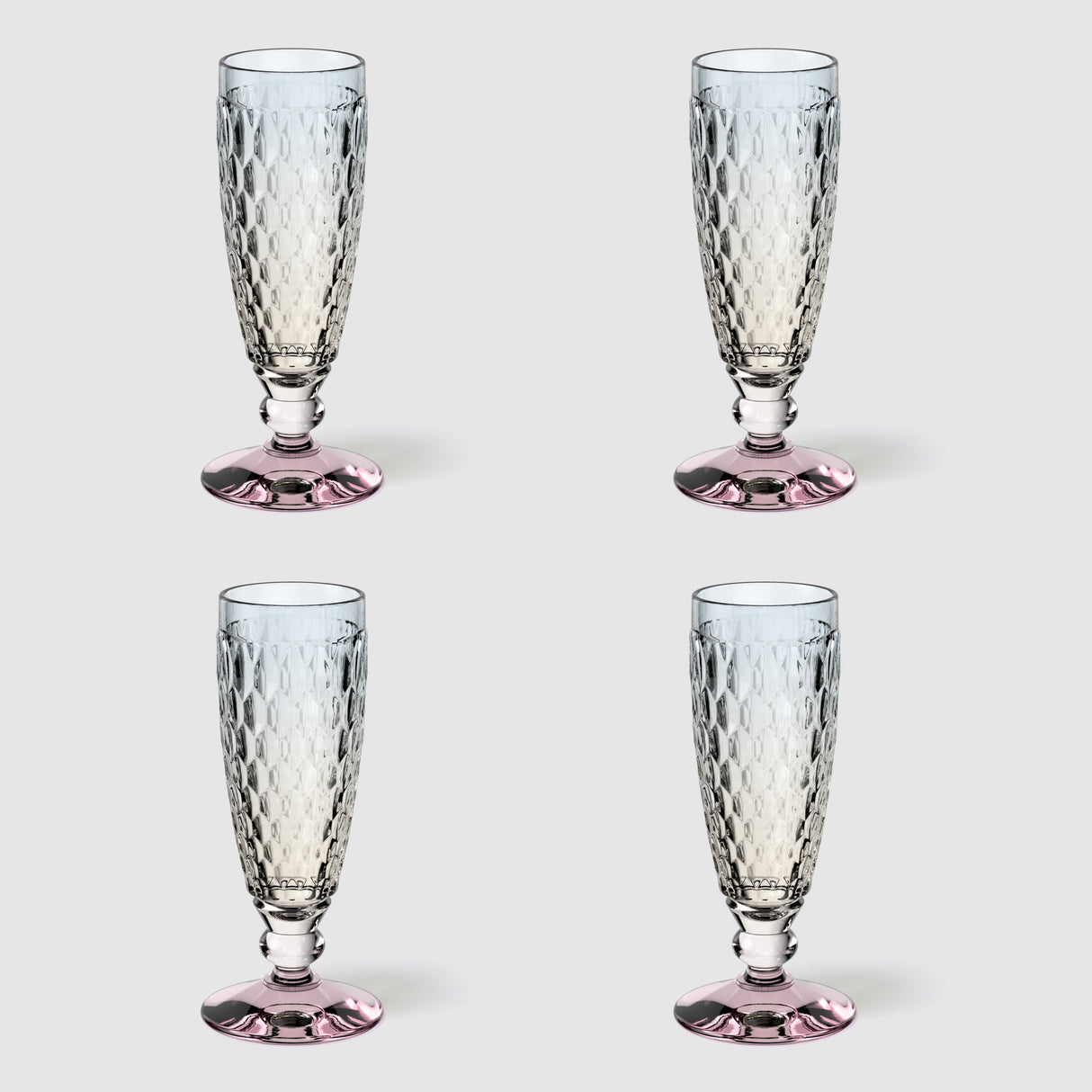 VILLEROY & BOCH Boston Pearl Bicchiere Calice Champagne Spumante Set 4 Pezzi 120ml Cristallo