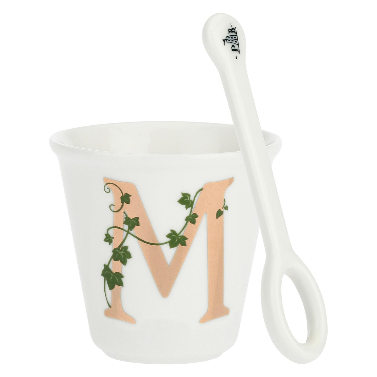 LA PORCELLANA BIANCA - Single "M" glass with 75ml spoon