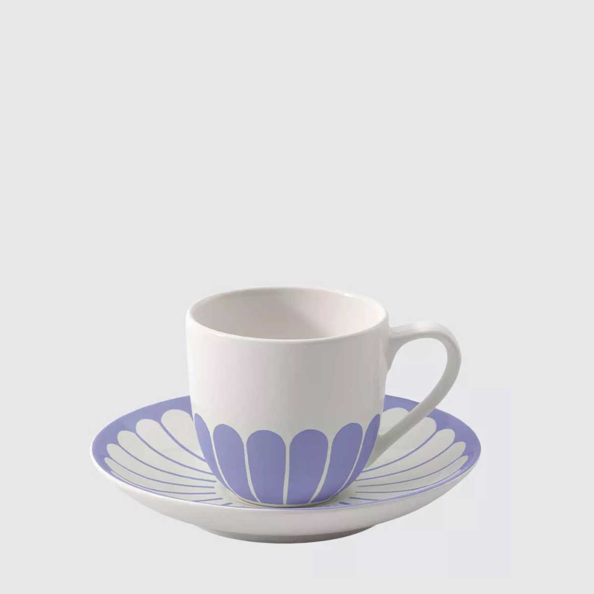 VILLEROY & BOCH Fleur Bleu Tazzina Caffè Espresso 70ml con Piattino 15cm Blu Porcellana
