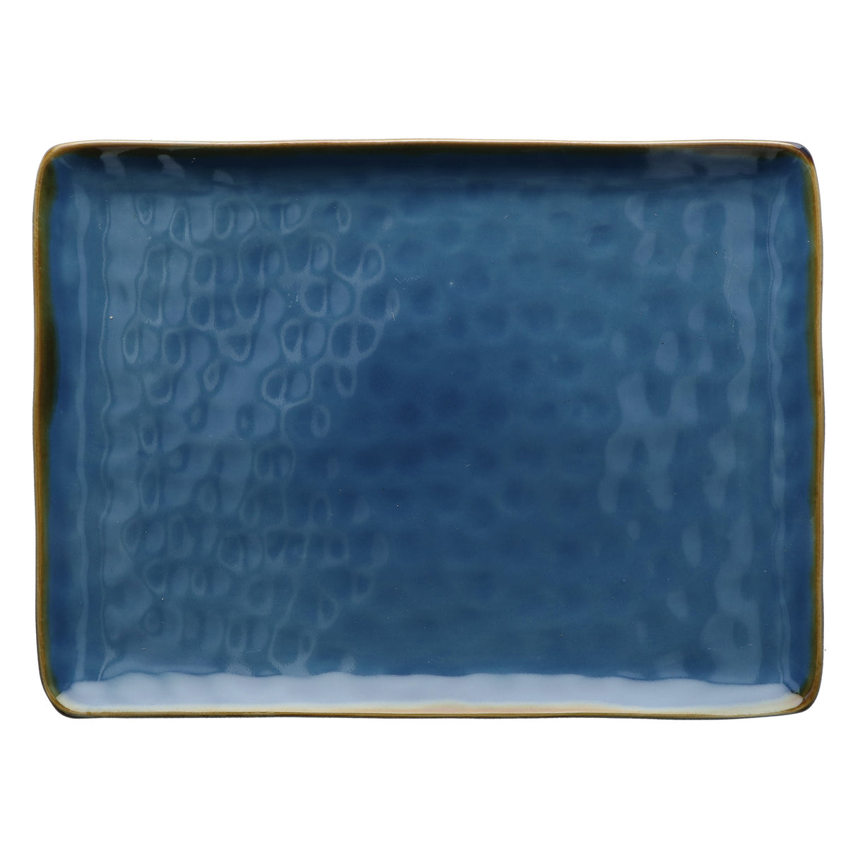 ROSE & TULIPS Concerto Rectangular Tray 36x26.5cm Air Force Blue Stoneware