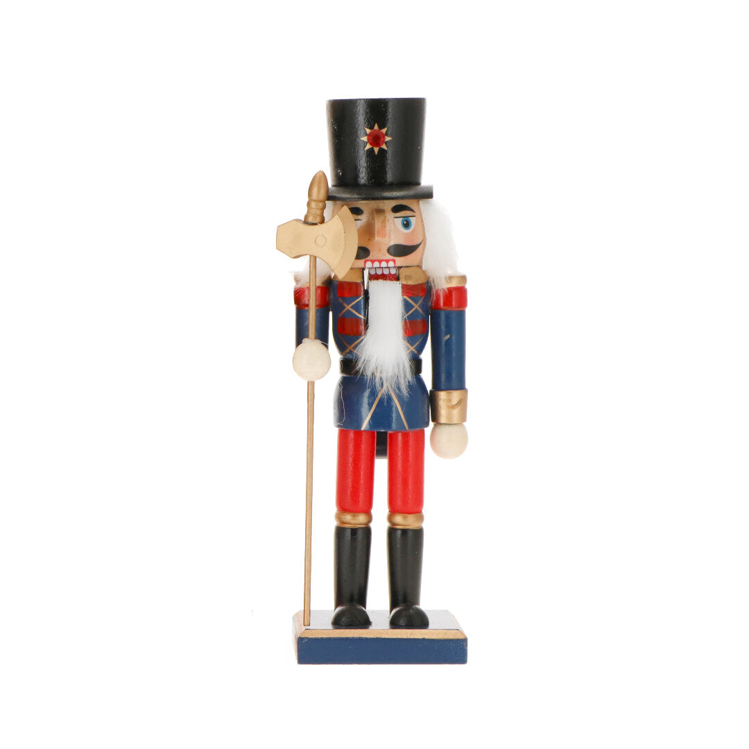 TIMSTOR - Schiaccianoci Soldatino Nutcracker con Ascia 24cm Legno Decorazione Natalizia