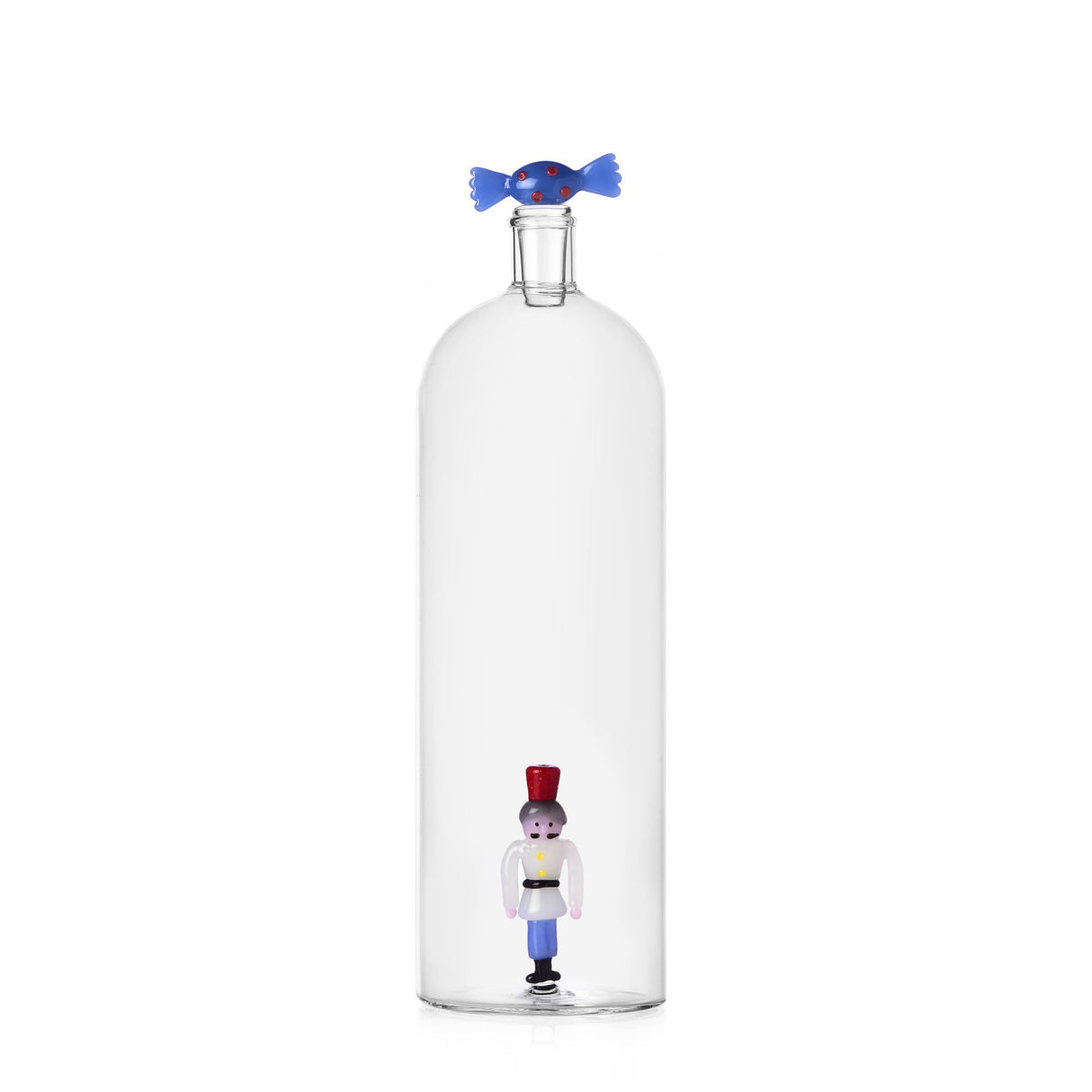 Bottiglia Schiaccianoci Ichendorf in vetro borosilicato decoro soldatino 29 cm