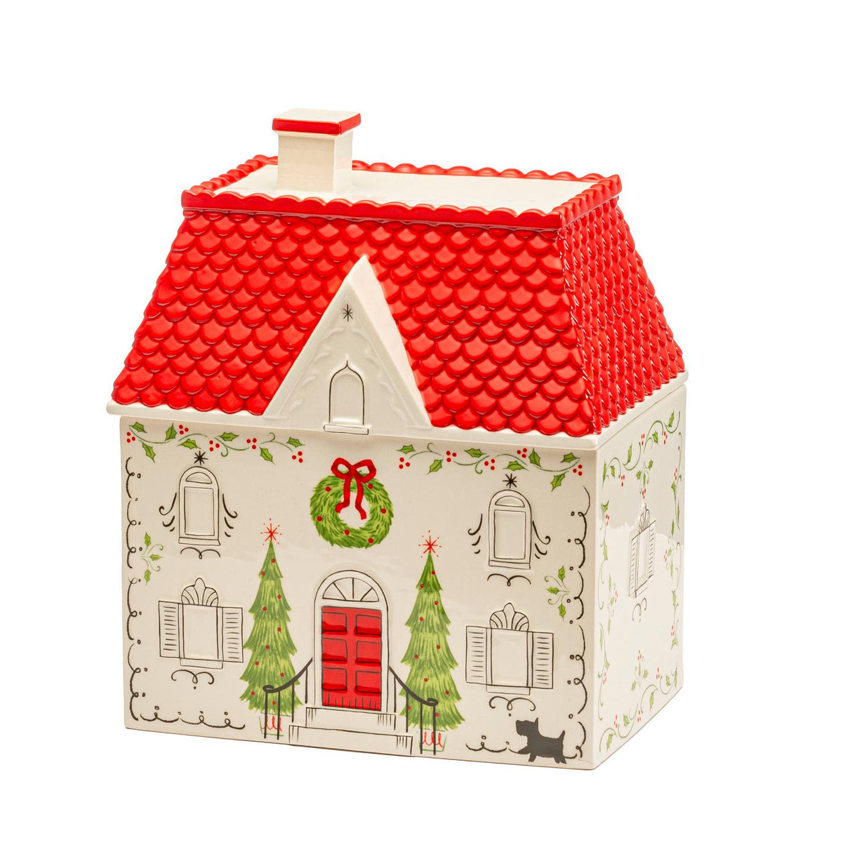 PALAIS ROYAL Decorazione Natalizia Casetta di Natale con LED 17cm Ceramica