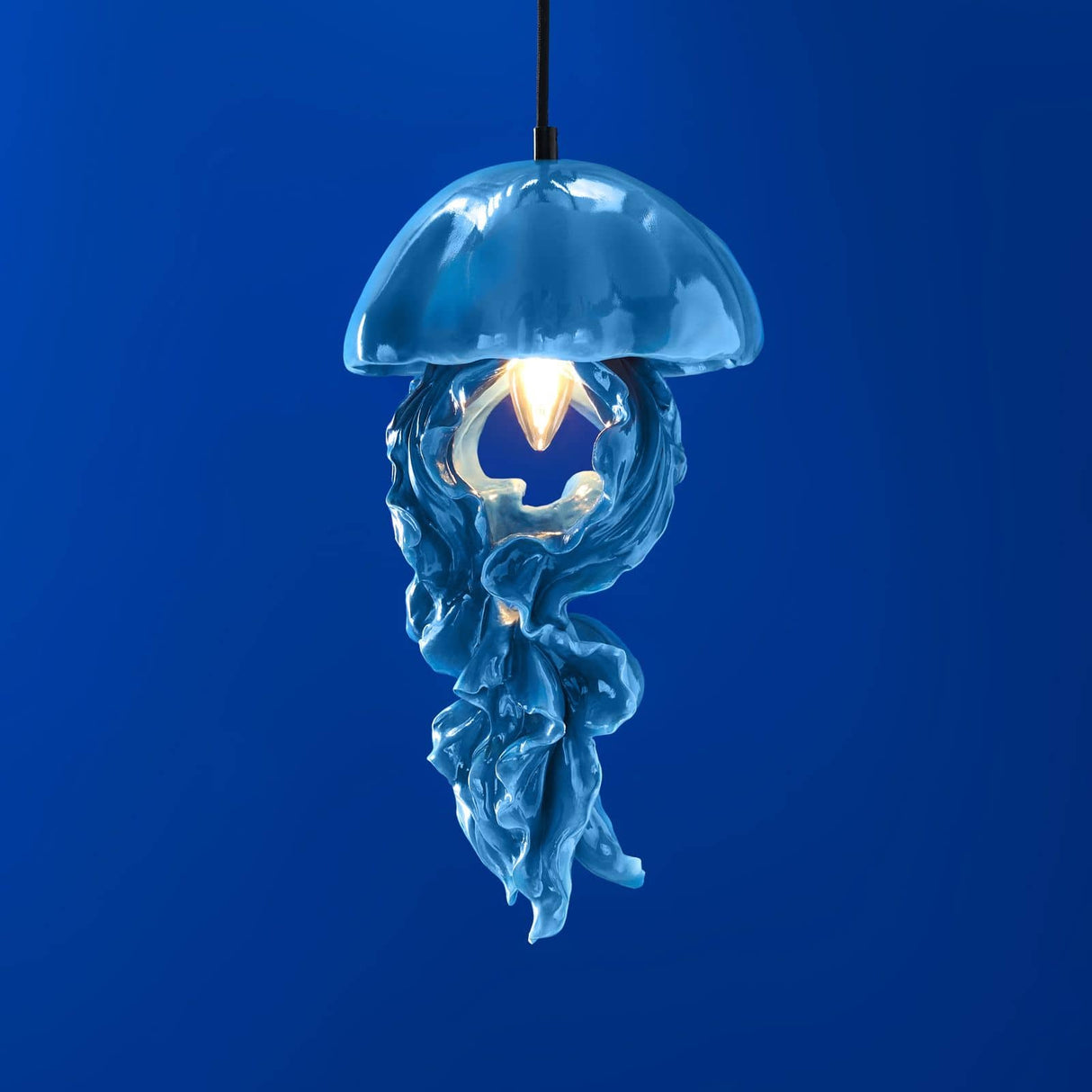 WERNS Lampada a SospensioneA Ava Medusa 42cm Blu Poliresina