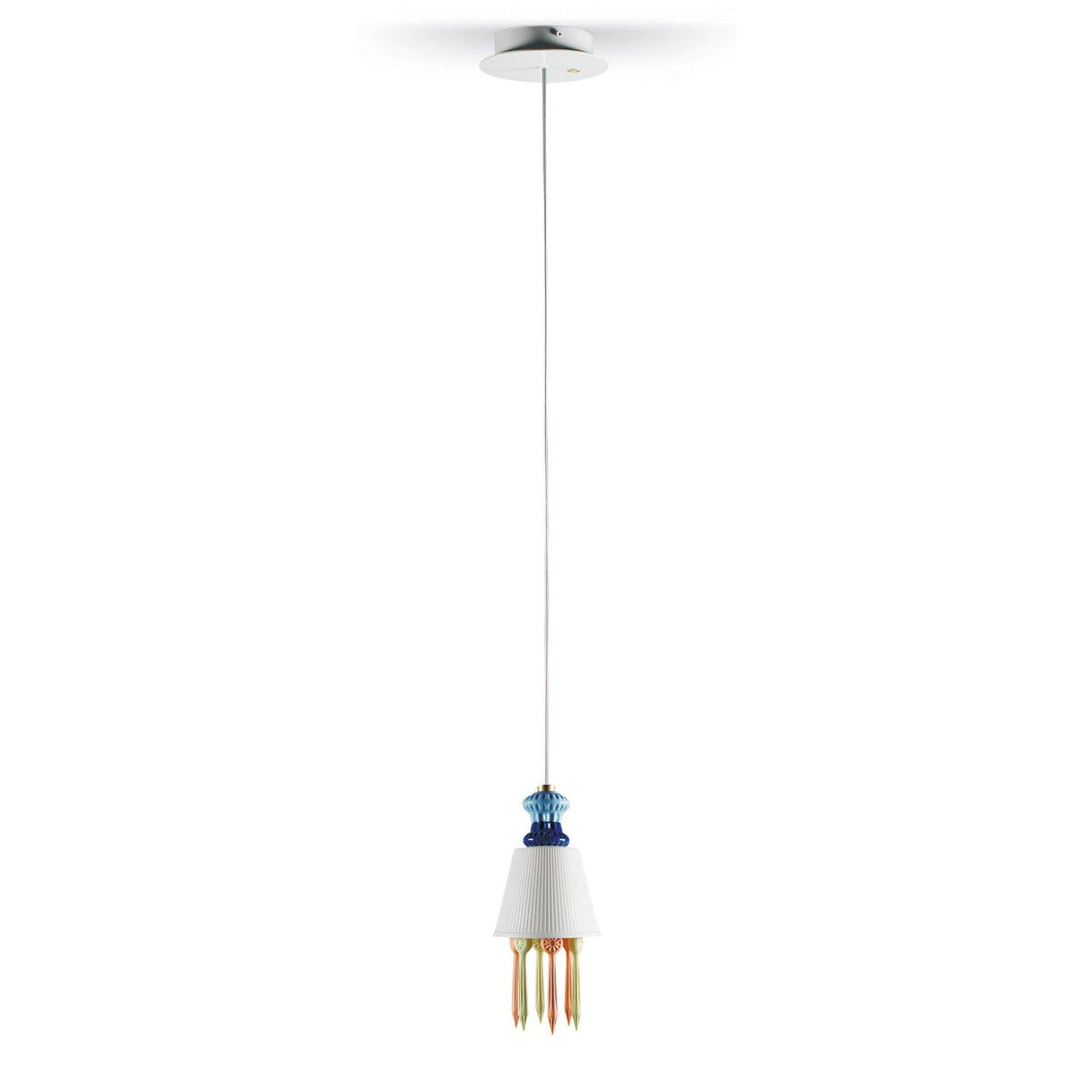LLADRO' Lampadario Belle De Nuit con Litofania e Lacrime Multicolore 170x11cm Porcellana
