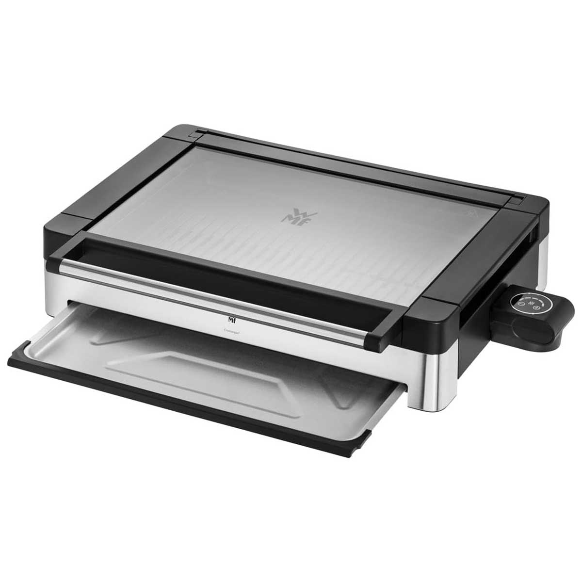 WMF Griglia Elettrica da Tavolo con Coperchio BBQ Lono Acciaio Inox 18/10 Cromargan