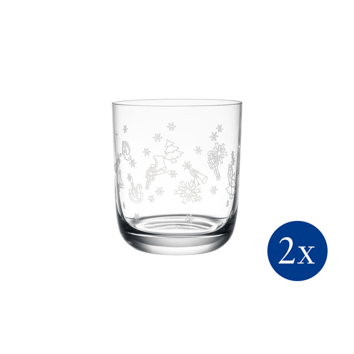 VILLEROY & BOCH Toy's Delight Water Glass Set 2 Pieces 250ml Crystal Christmas Table