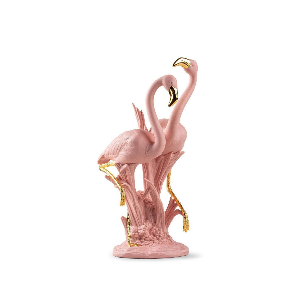 LLADRO' Scultura Fenicotteri Rosa 33x15cm Porcellana