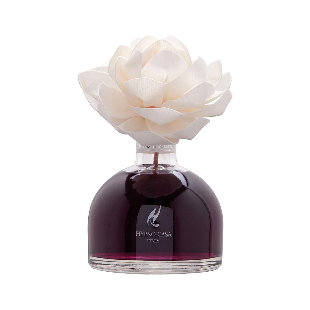 HYPNO CASA Diffusore a Bastoncini con Fiore Bianco Rosa 250ml Mosto D'Autunno
