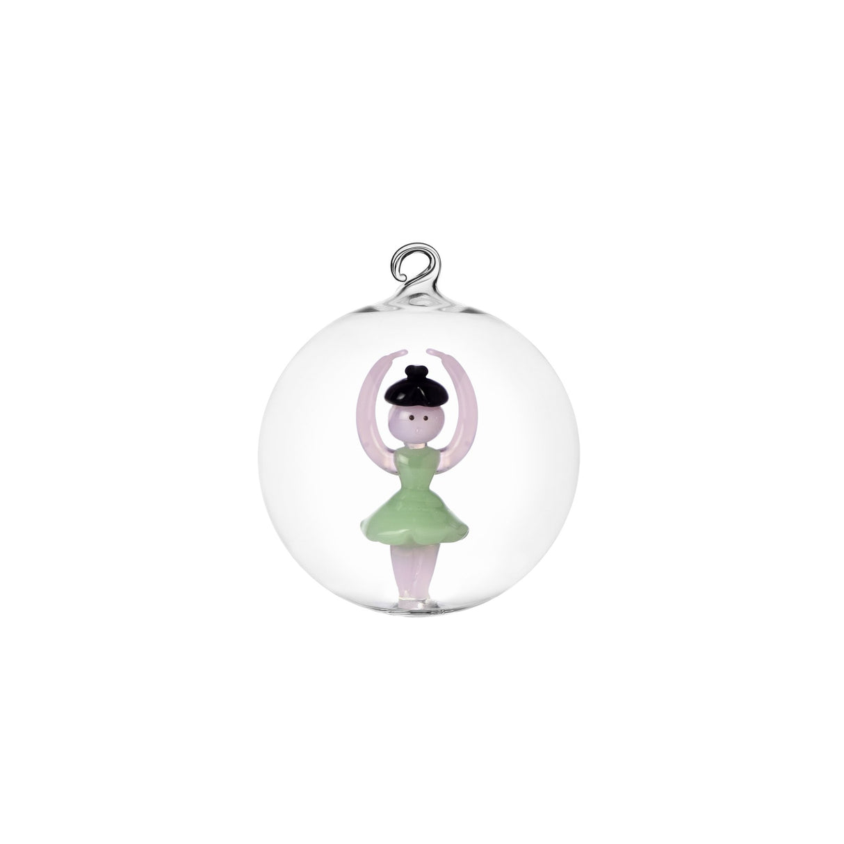 ICHENDORF Schiaccianoci Pallina di Natale Ballerina 8cm Vetro Borosilicato