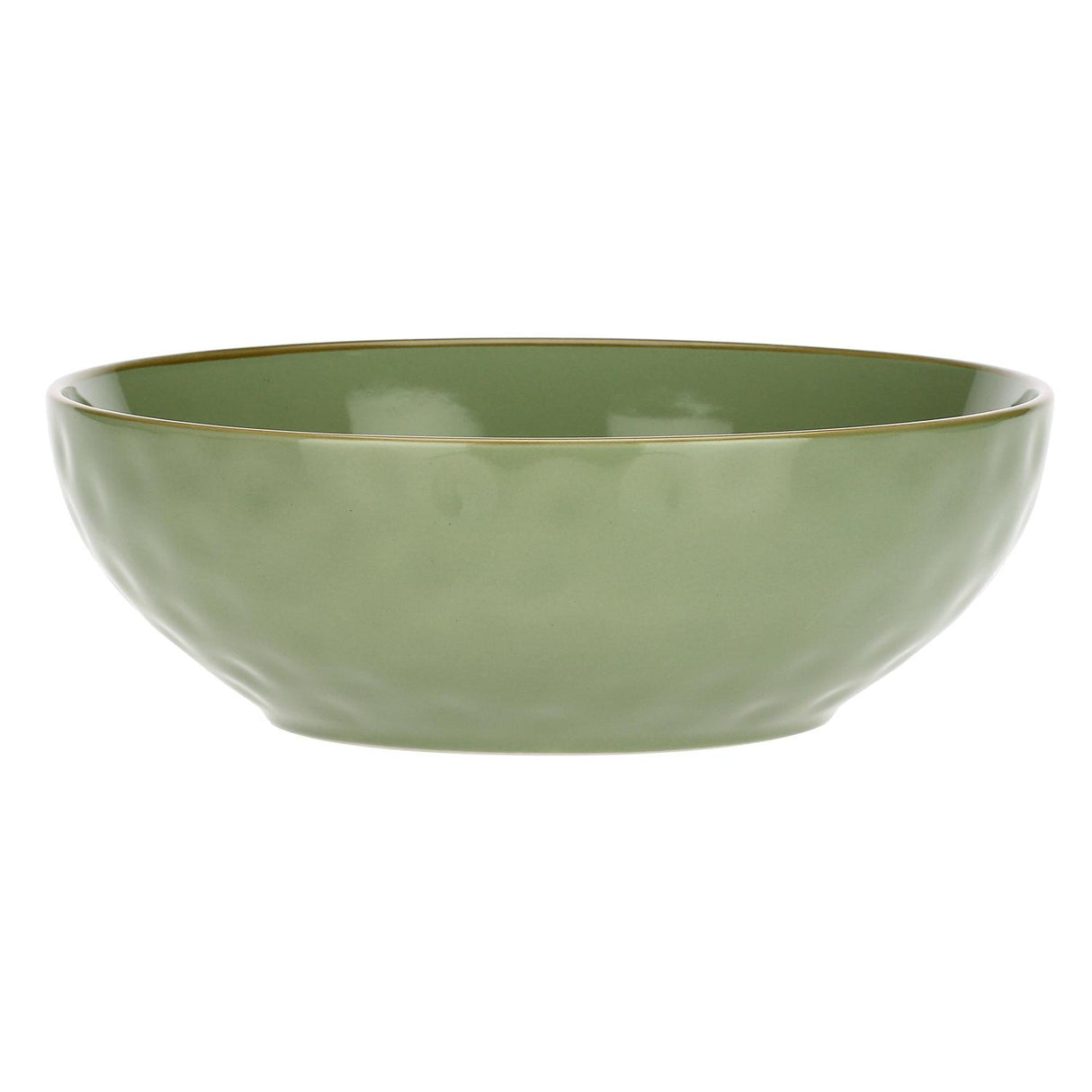 ROSE & TULIPS Concert Bowl Salad Bowl Cup 26cm Olive Green Stoneware