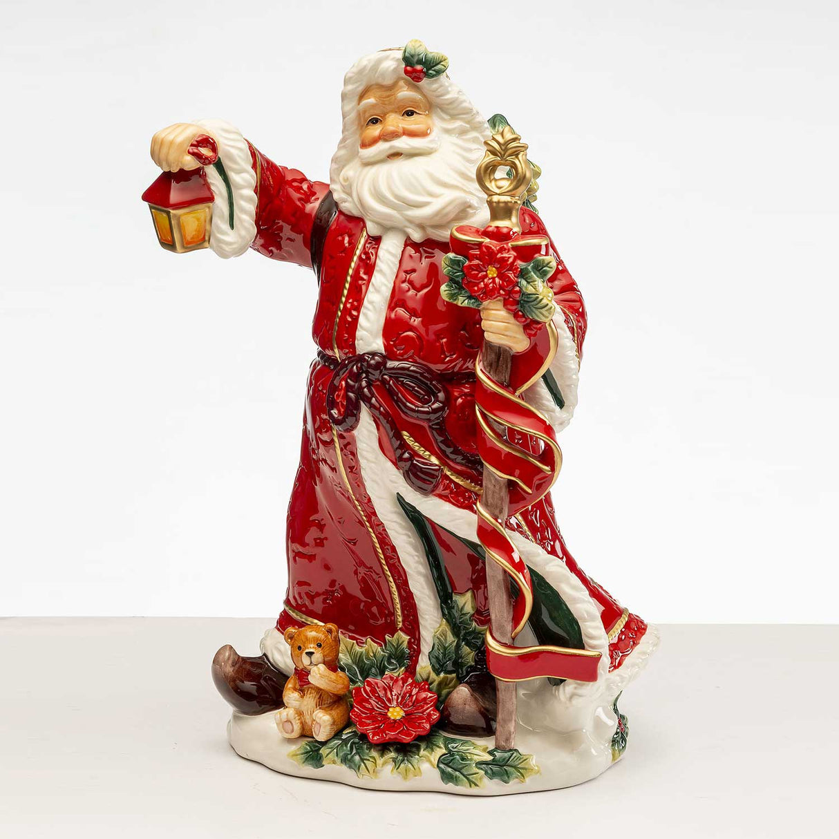 PALAIS ROYAL Figura Decorazione Natalizia Babbo Natale 35cm Porcellana