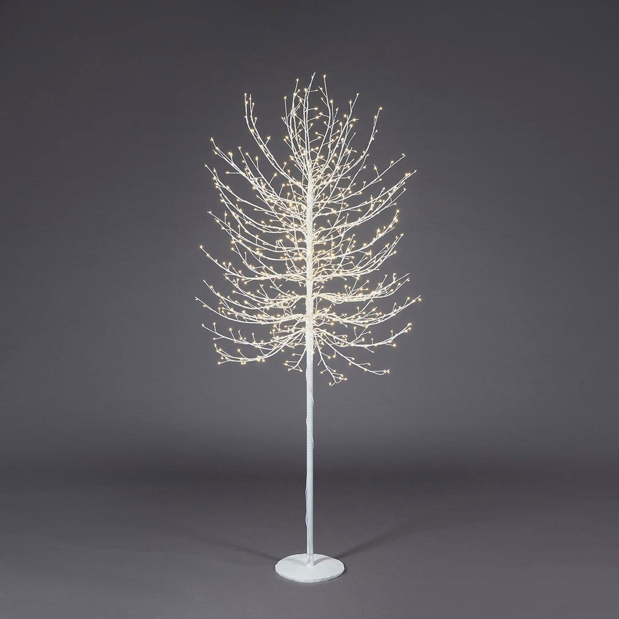 Faggio luminoso EDG in metallo bianco 180 cm con 900 LED
