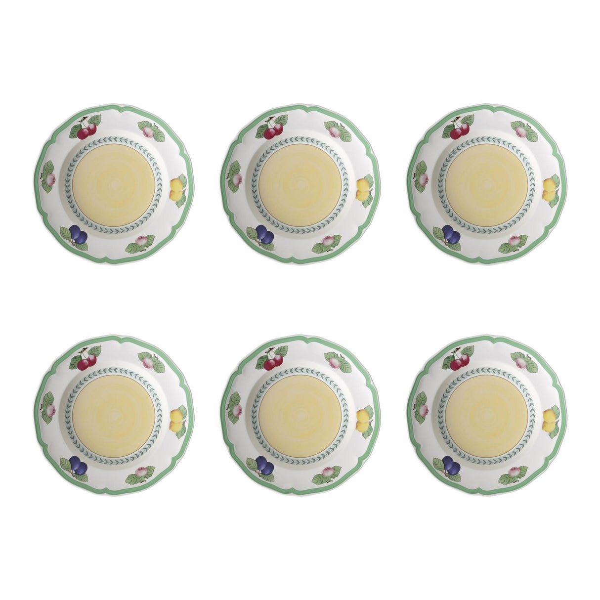 VILLEROY & BOCH French Garden Fleurence Piatto Fondo Set 6 Pezzi 23cm Porcellana