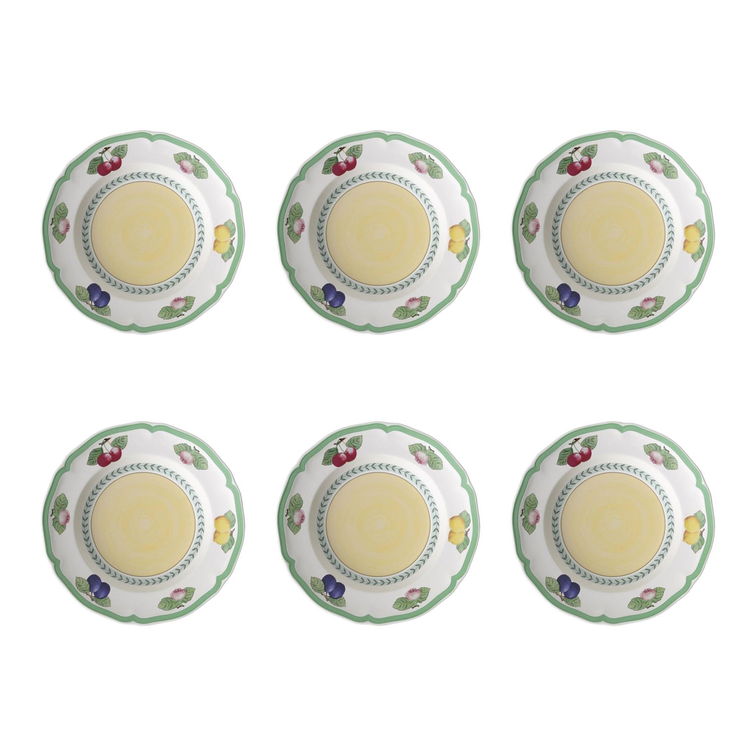 VILLEROY & BOCH French Garden Fleurence Piatto Fondo Set 6 Pezzi 23cm Porcellana