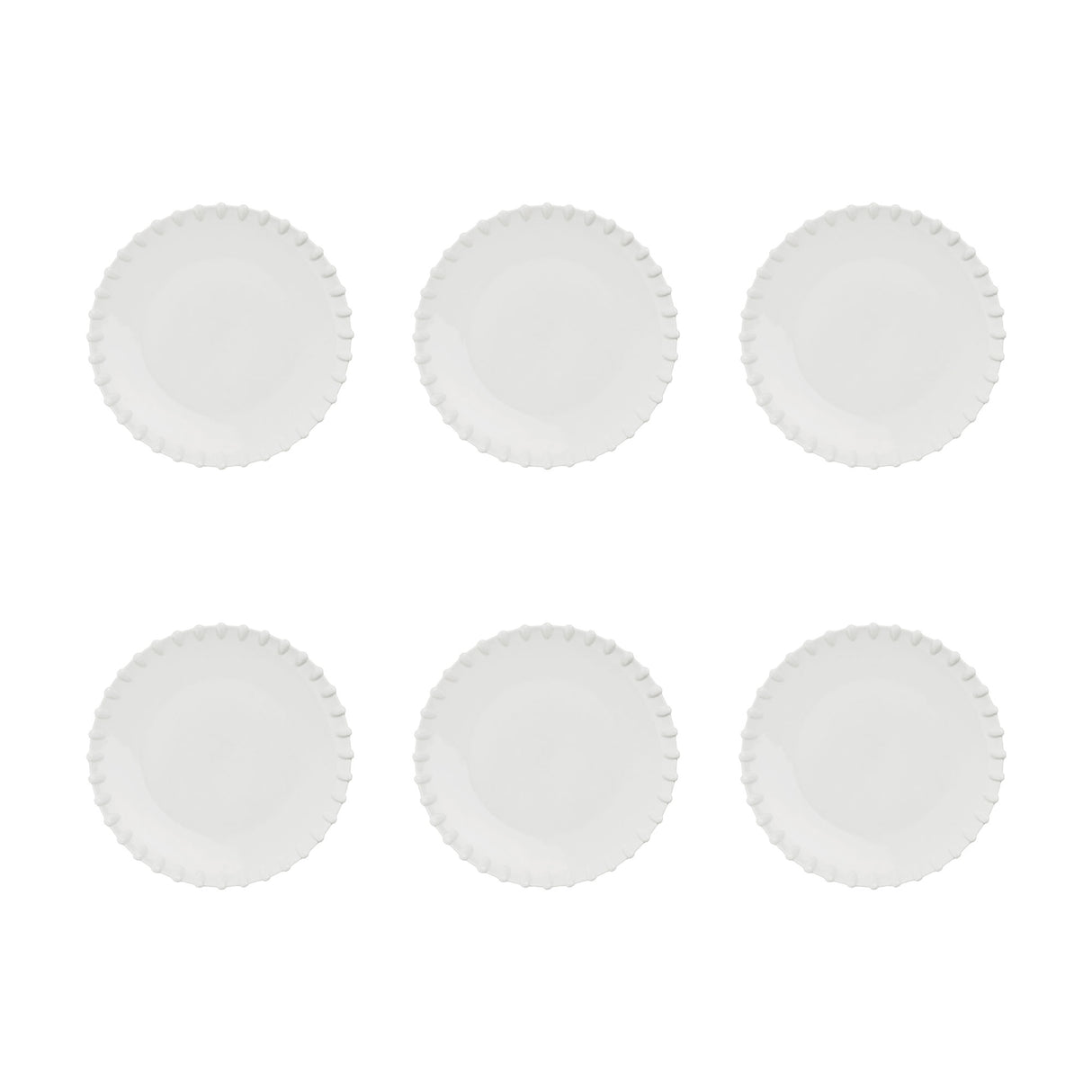 LA PORCELLANA BIANCA Romeo Piatto Frutta Set 6 Pezzi 21cm Bianco Porcellana