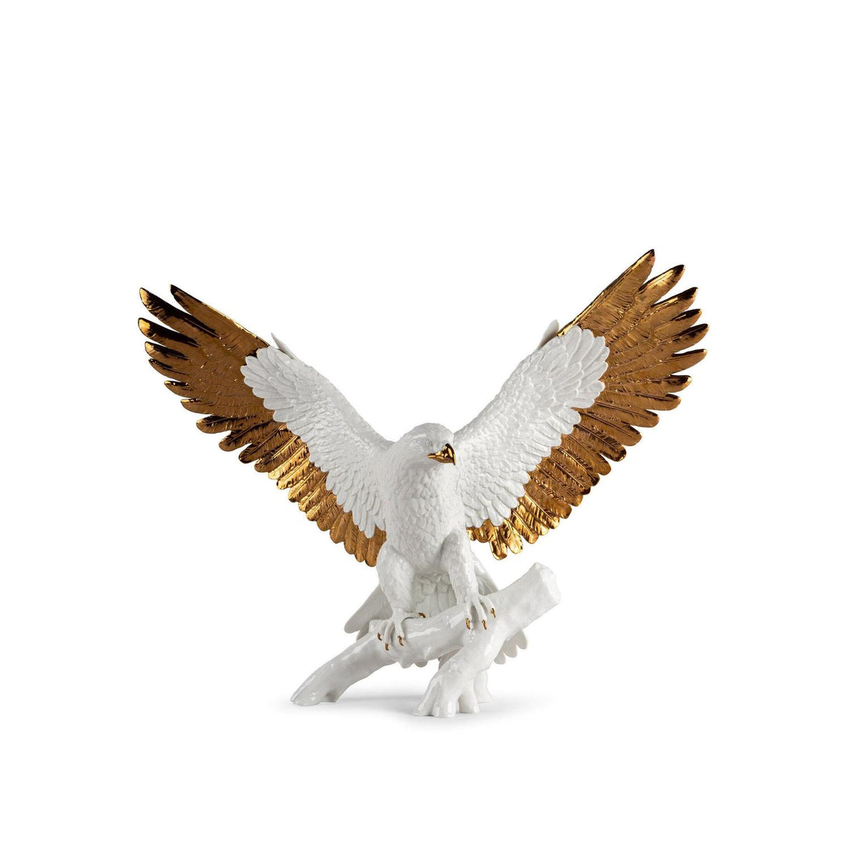 LLADRO' Aquila Bianco Rame 48x57cm Porcellana