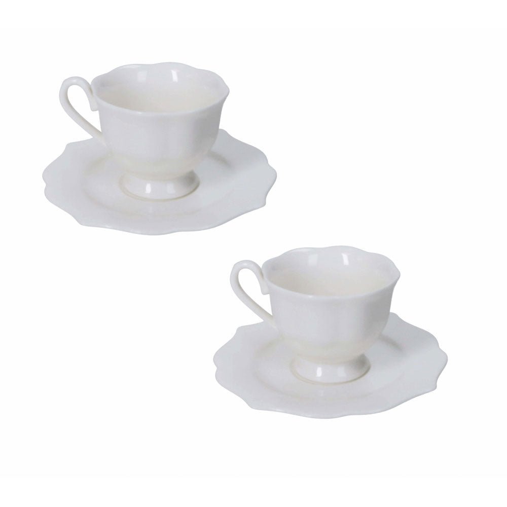 BRANDANI Queen Set 2 Pezzi Tazza Caffè Espresso 90ml Porcellana