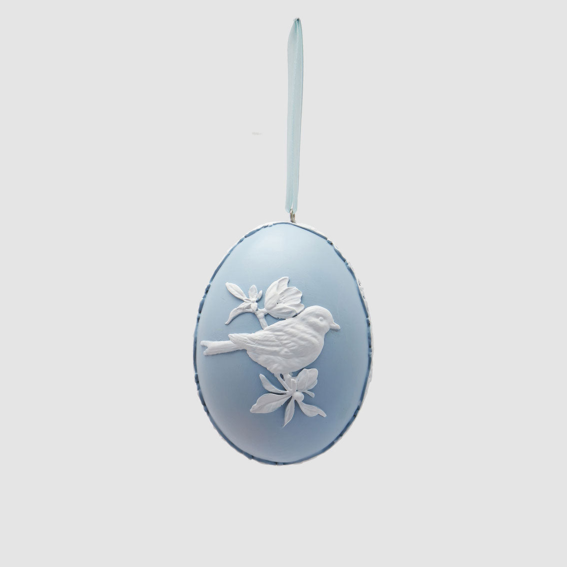 EDG Enzo De Gasperi Addobbo Uovo di Pasqua Azzurro Uccello 10,5cm Poliresina