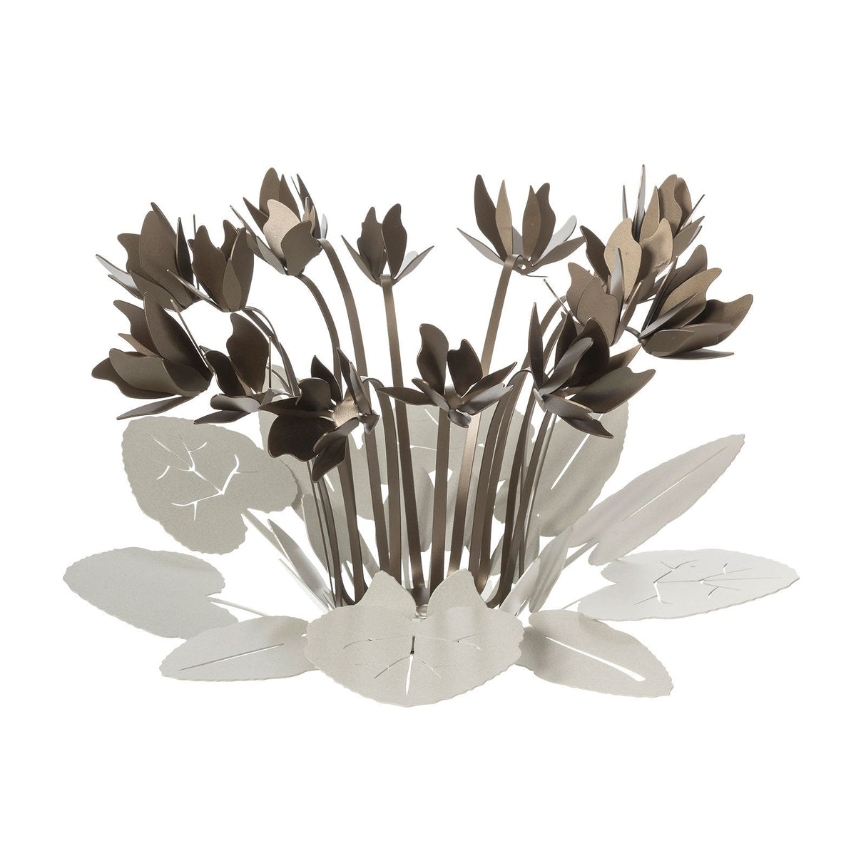 ARTI & MESTIERI Centro Tavola di Design Ciclamino Avorio E Bronzo