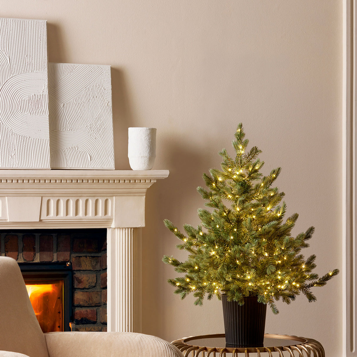 EDG Enzo De Gasperi Albero di Natale Pino Argentato 90x85cm 240 LED Realistico Natural 835 Rami