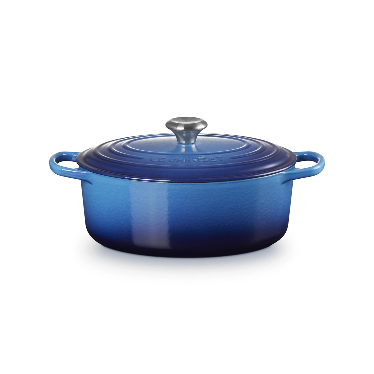 LE CREUSET Cocotte Ovale Evolution 29cm Azure Blu Ghisa Vetrificata