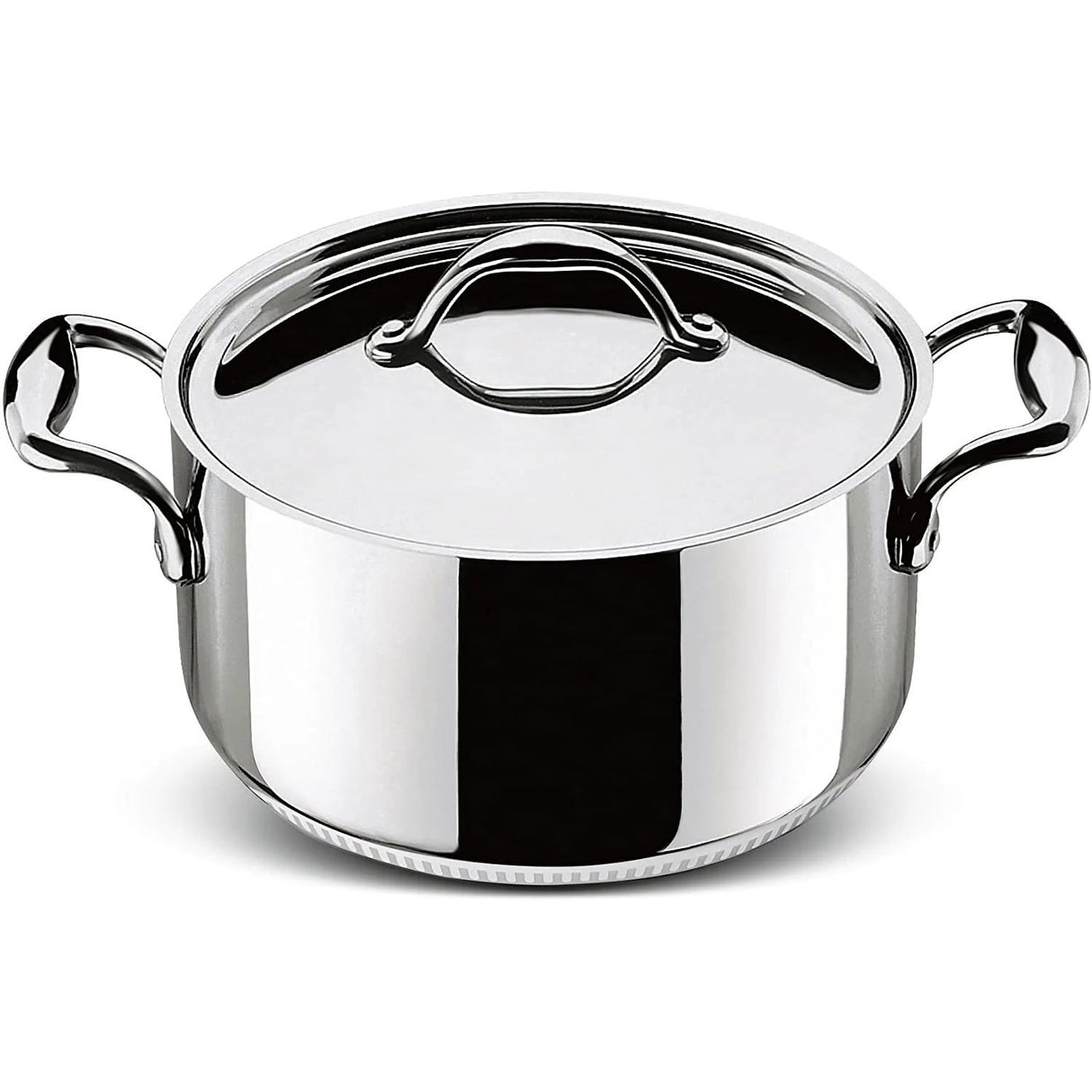 LAGOSTINA Accademia Casseruola Fonda 2 Maniglie con Coperchio 24cm Acciaio Inox