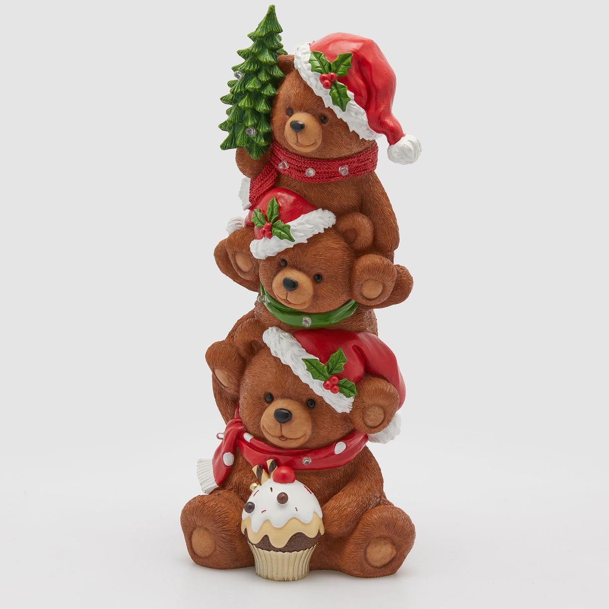 EDG Enzo De Gasperi Decorazione Natalizia Orso Goloso con LED 40cm