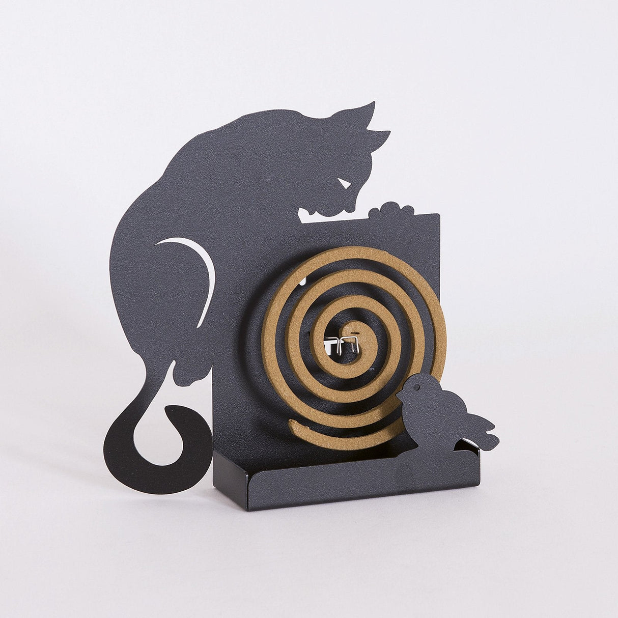 ARTI & MESTIERI Porta Zampirone Gatto da Tavolo Nero