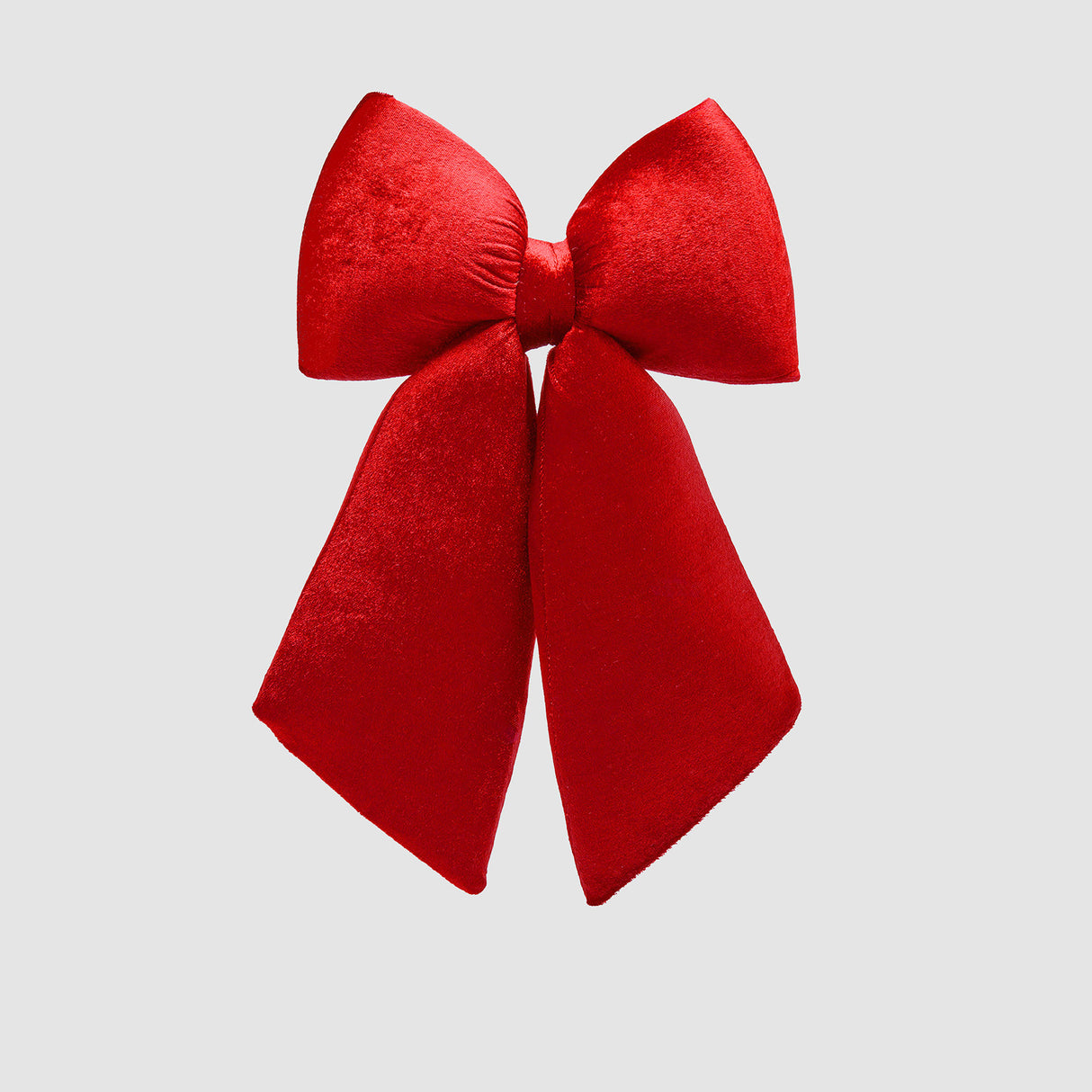 Fiocco natalizio EDG in velluto rosso imbottito 38x27 cm