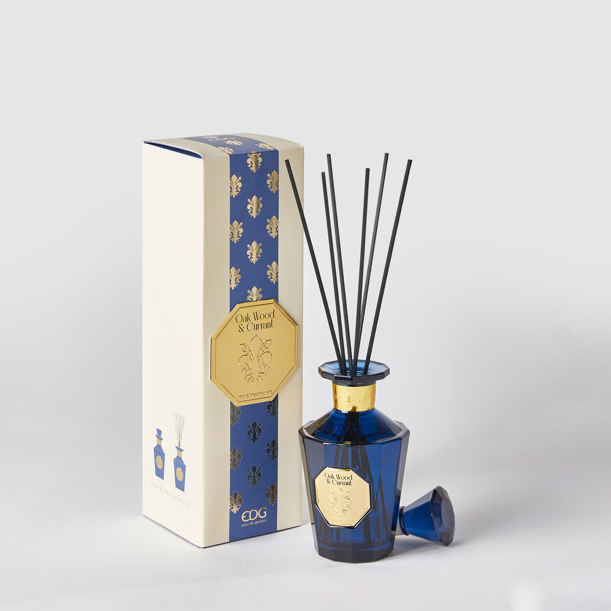 EDG Enzo De Gasperi Profumatore Diffusore con Bastoncini Goldlily 230ml Blu Oak Wook & Currant