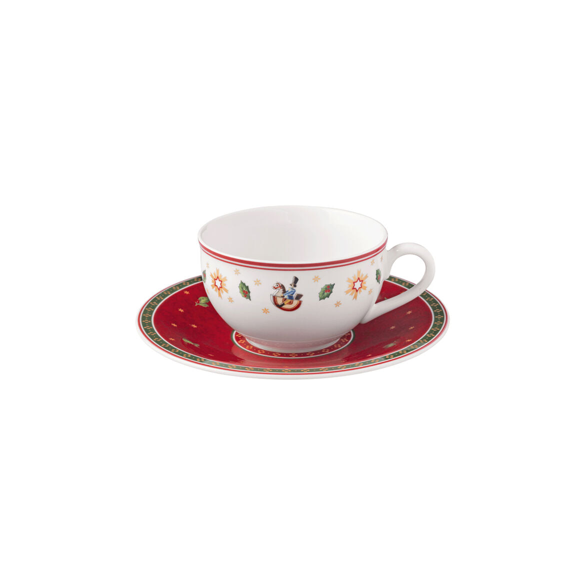 VILLEROY & BOCH Toy's Delight Specials Tazza Caffè Tè 170ml con Piattino Rosso 16cm Tavola di Natale