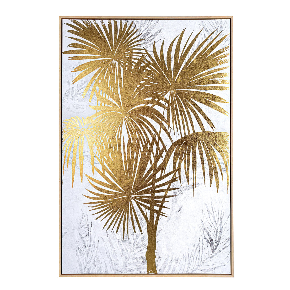 BIZZOTTO Quadro Dipinto Stampa su Tela Palme Oro Bold 82x122cm