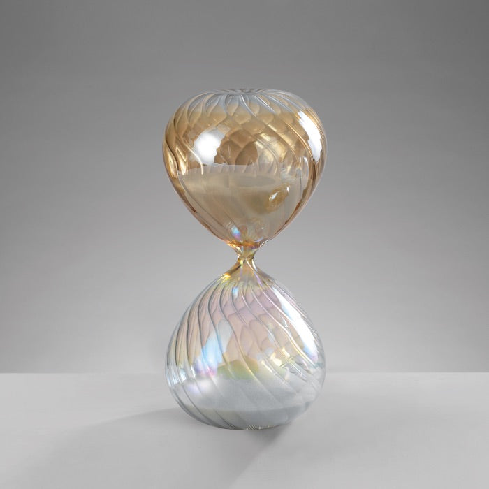 MASCAGNI CASA Clessidra 30cm 90 Minuti in Vetro Oro