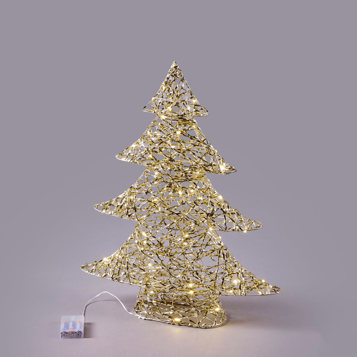 EDG Enzo De Gasperi Albero Led Intreccio con 60 Microled 60x48cm Oro