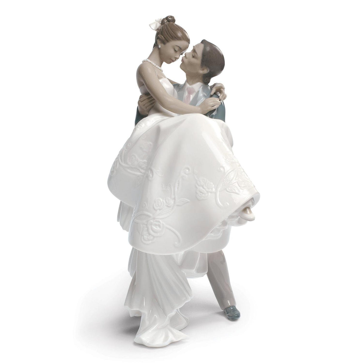 LLADRO' Figurina Coppia Il Giorno Più Felice 27x17cm Porcellana