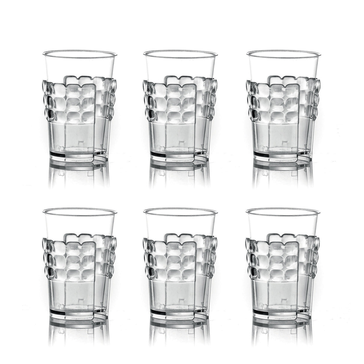 GUZZINI - Tiffany Set 6 Pieces Transparent Acrylic Glass Holders 19970000