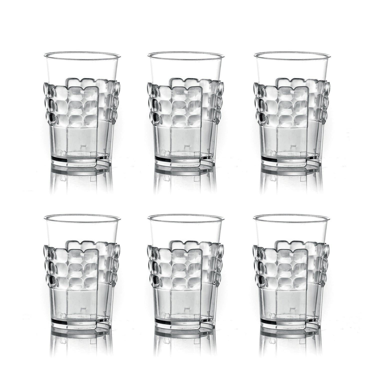 GUZZINI - Tiffany Set 6 Pieces Transparent Acrylic Glass Holders 19970000