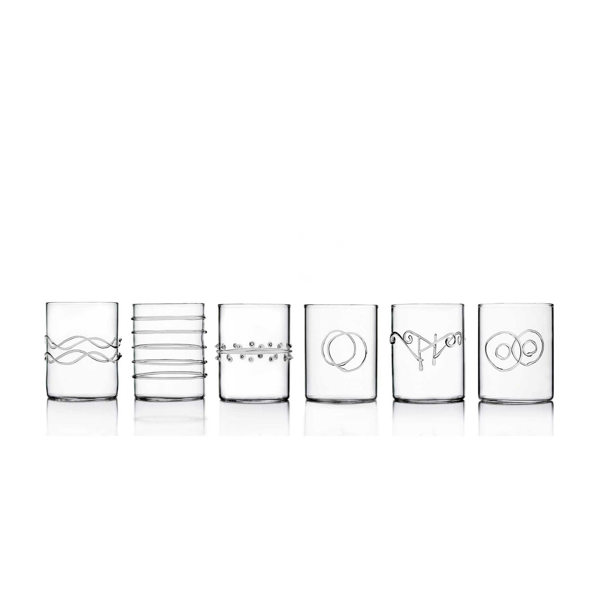 ICHENDORF Decò Set 6 Bicchieri Acqua 300ml Vetro Borosilicato