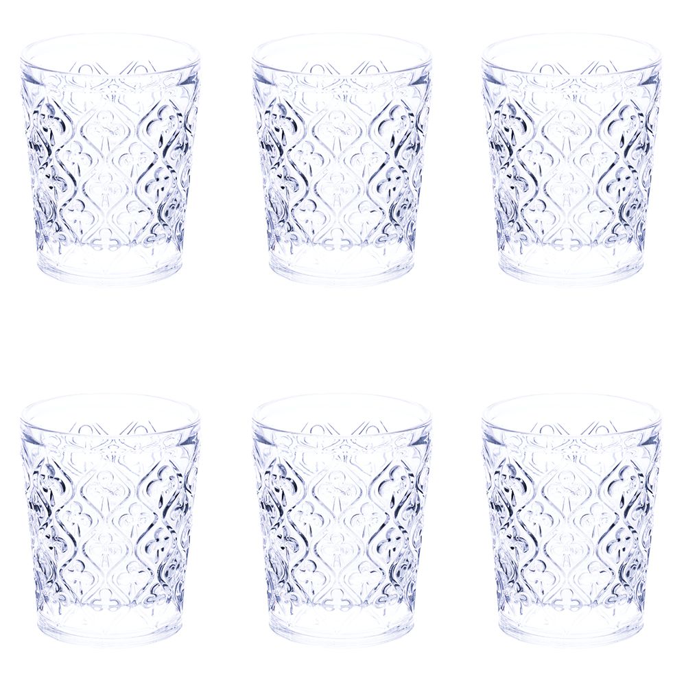 VILLA D'ESTE HOME TIVOLI Marrakech Set 6 Bicchieri Acqua 240ml Trasparente Vetro